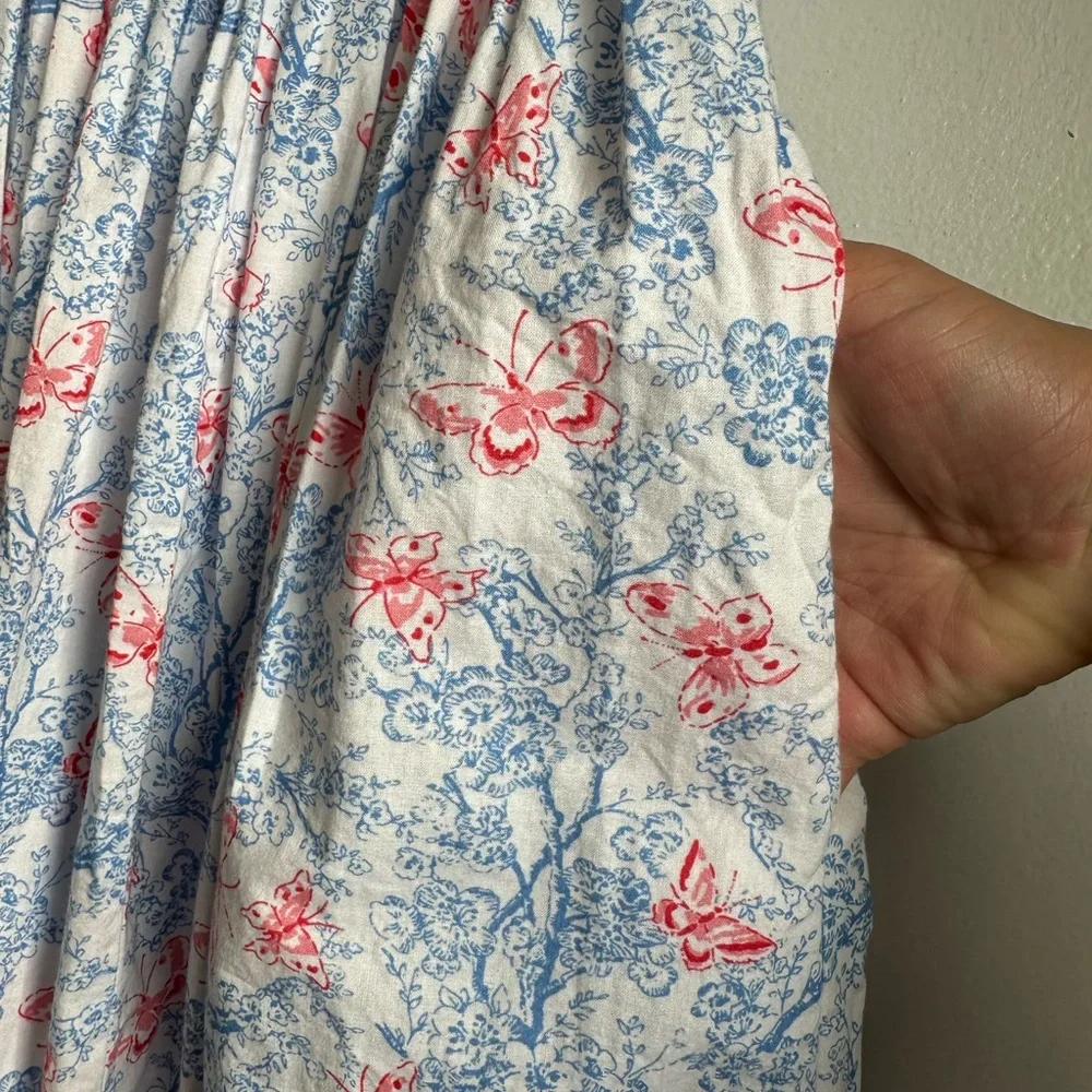 Ivy City Co Blue and Pink Floral Womens Dress Size 10 - Picture 3 of 4